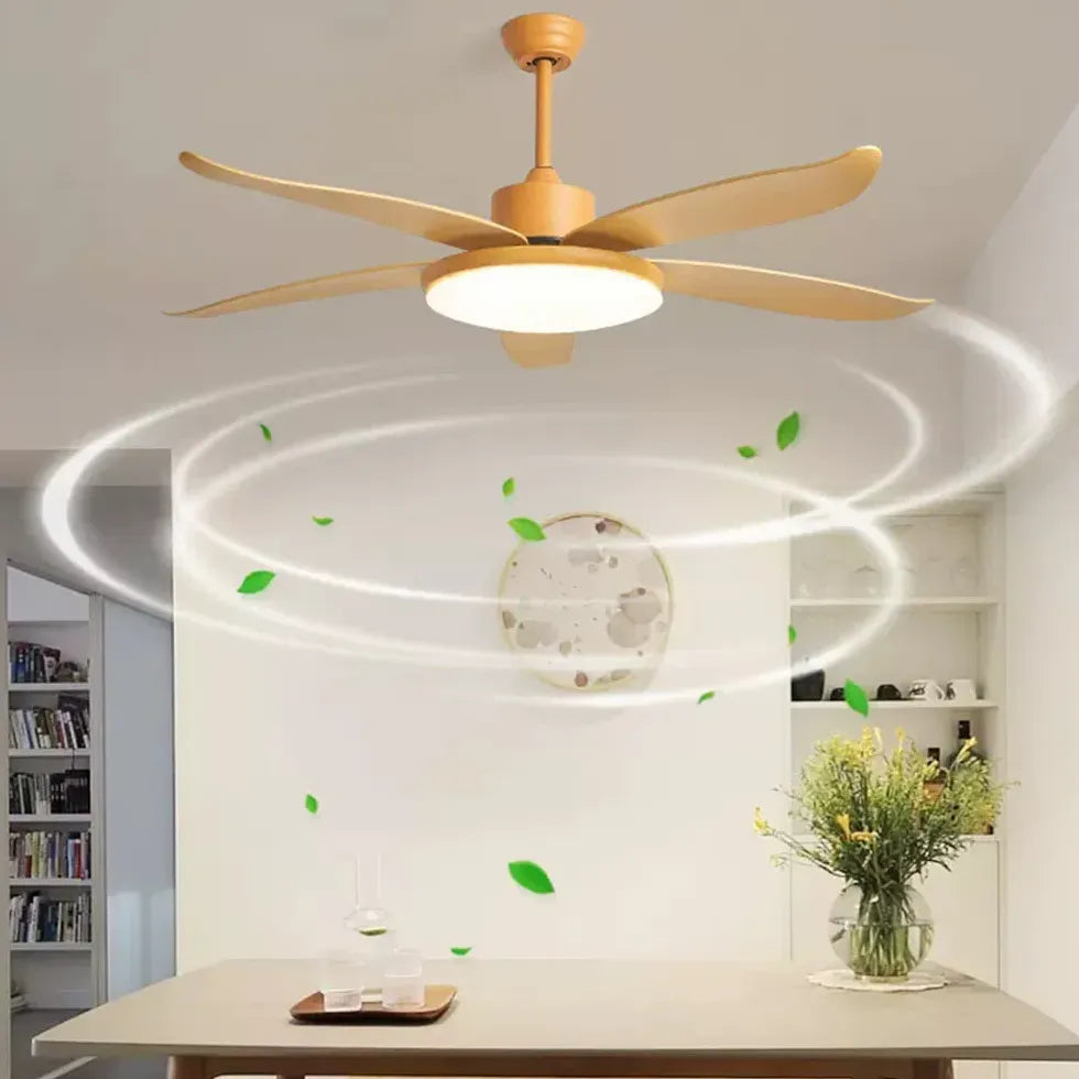 Dimmable à 6 lames pour la lumière du ventilateur de plafond de la salle à manger