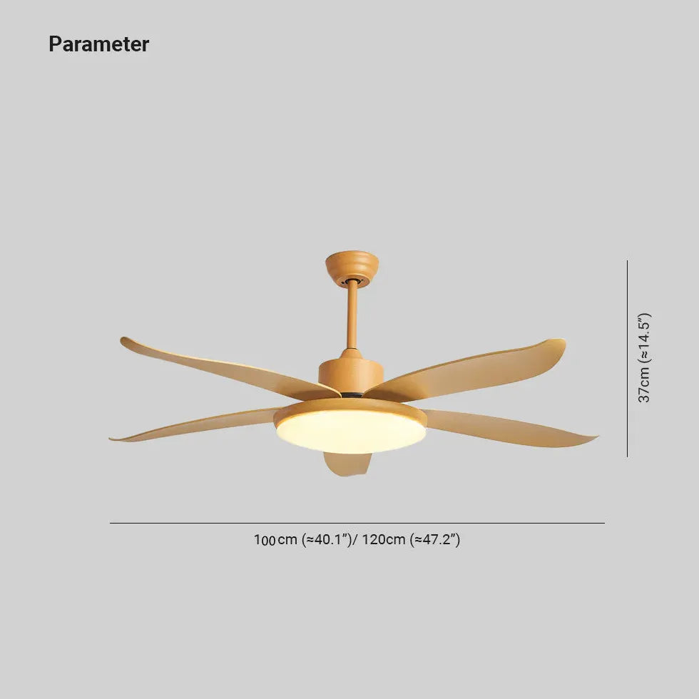 Dimmable à 6 lames pour la lumière du ventilateur de plafond de la salle à manger