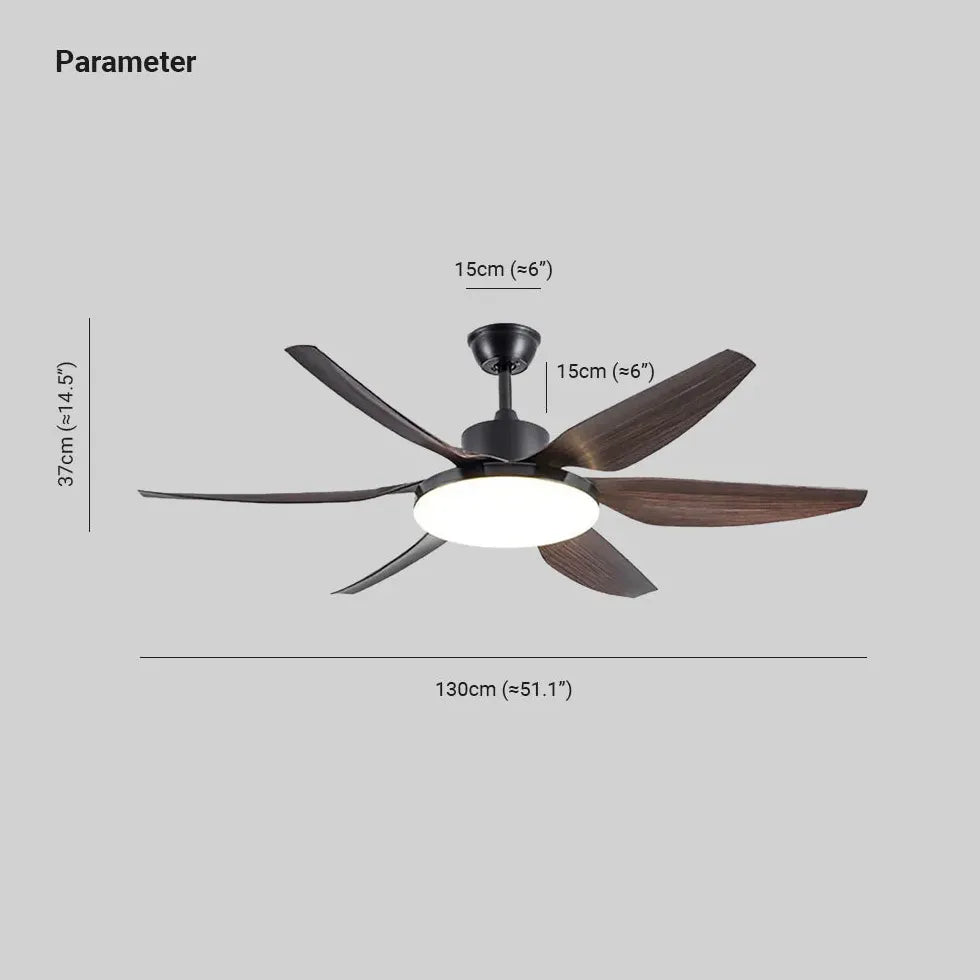 White Modern Minimalist Living Room Fan Light