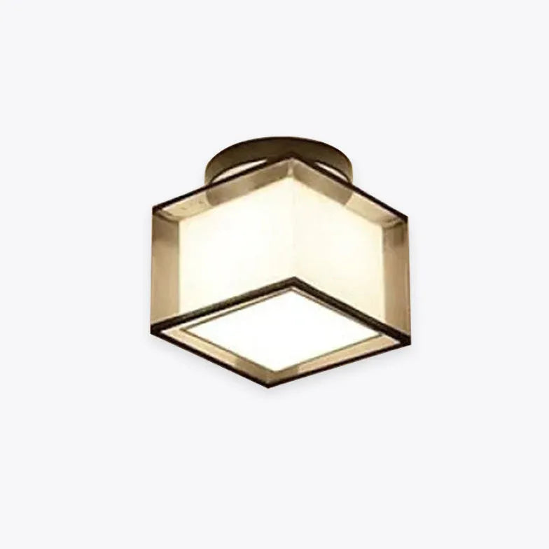 Square Black Modern Hallway Ceiling Light