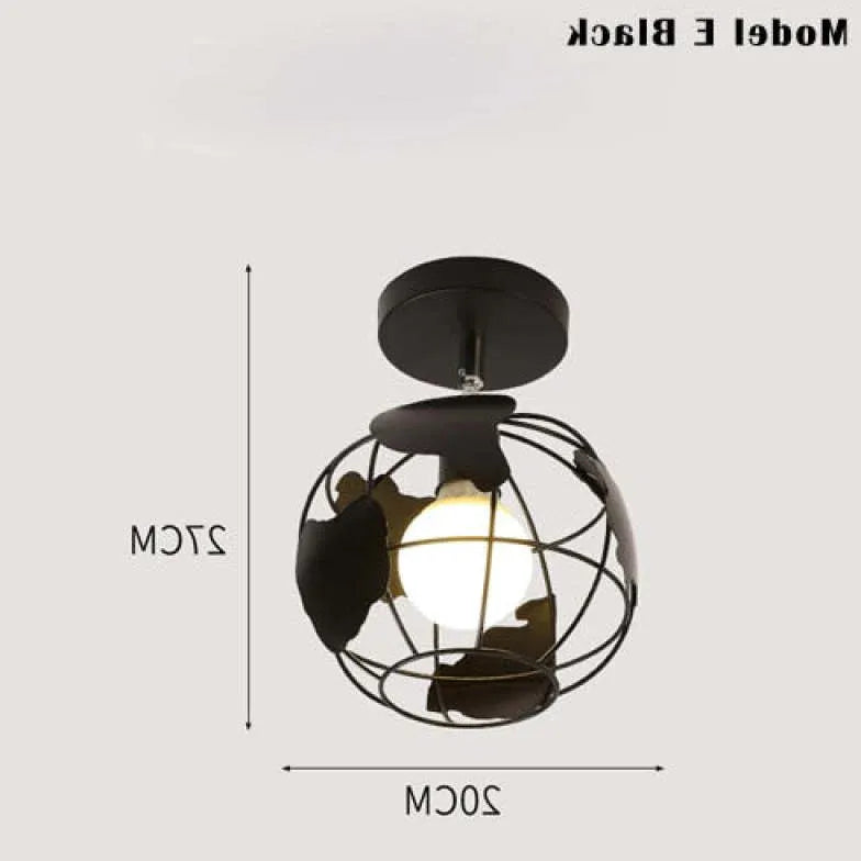 Cadre métallique géométrique Black Modern plafond Light