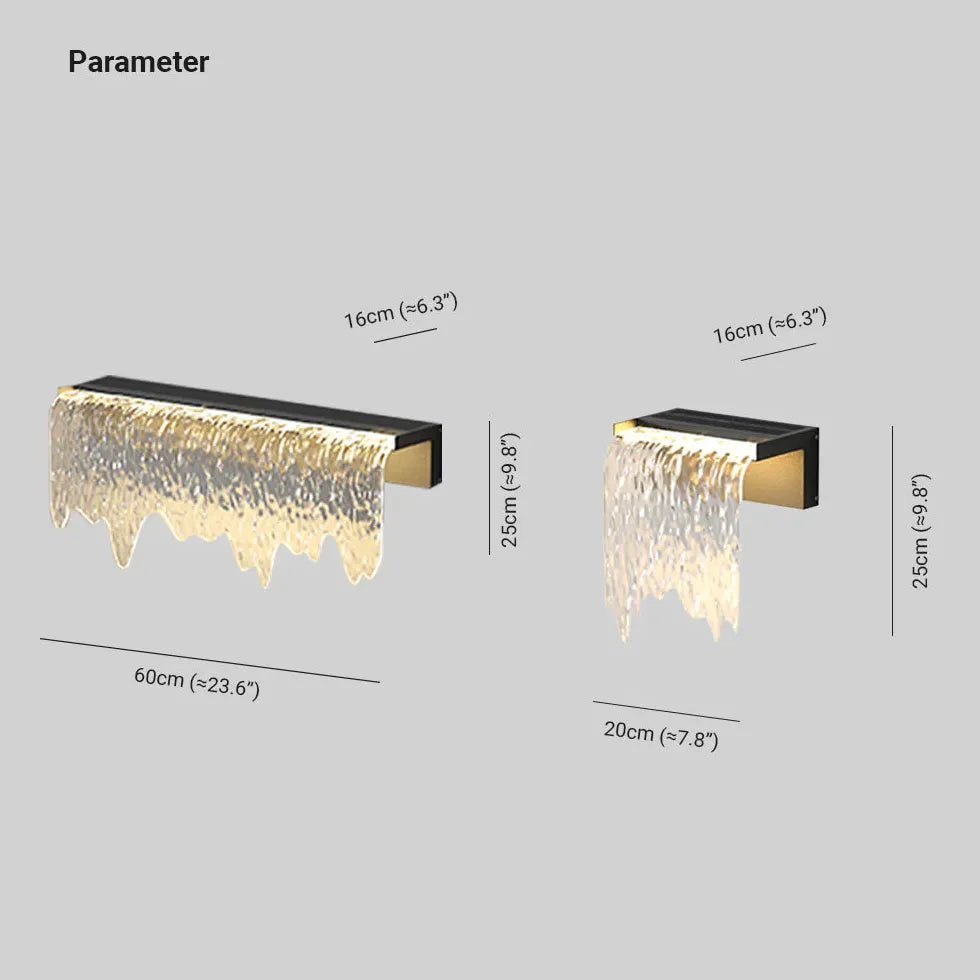 Applique murale d'extérieur LED cascade