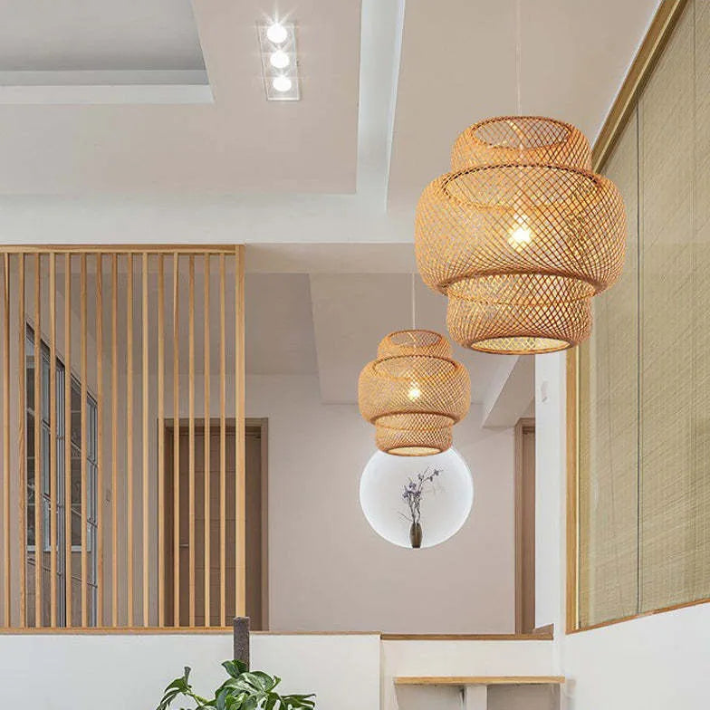 Bamboo Nordic Bedroom Pendant Light