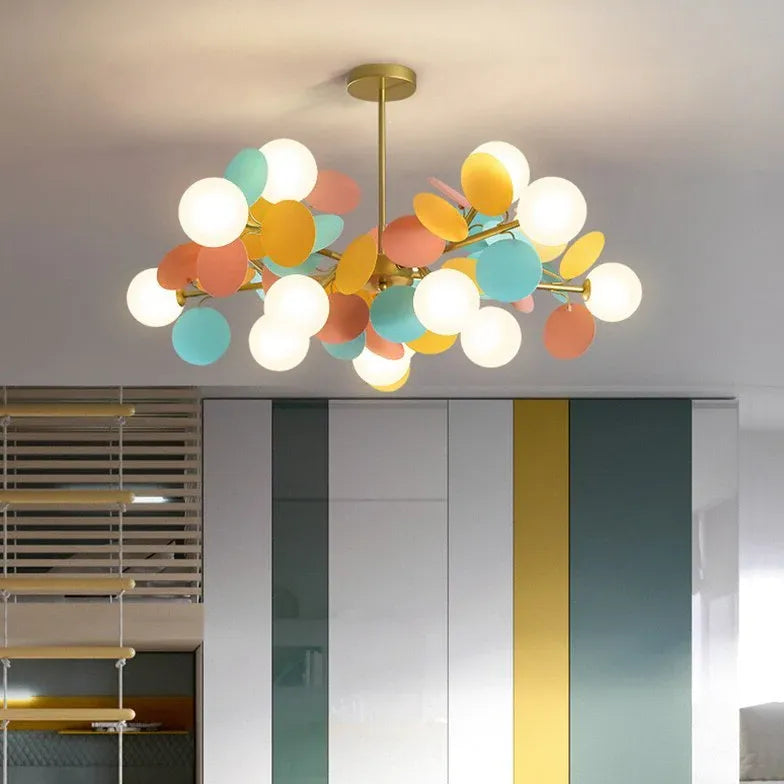 Luminaire suspension moderne design nordique coloré