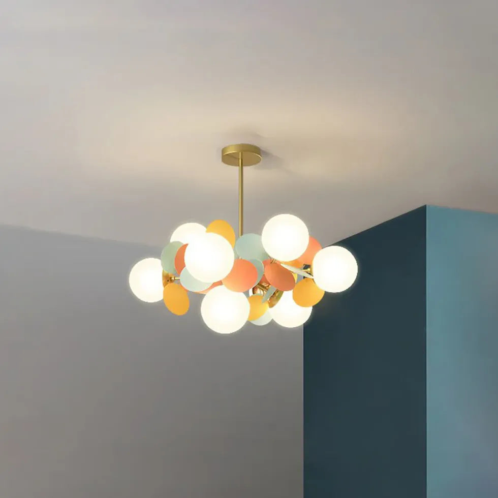 Luminaire suspension moderne design nordique coloré