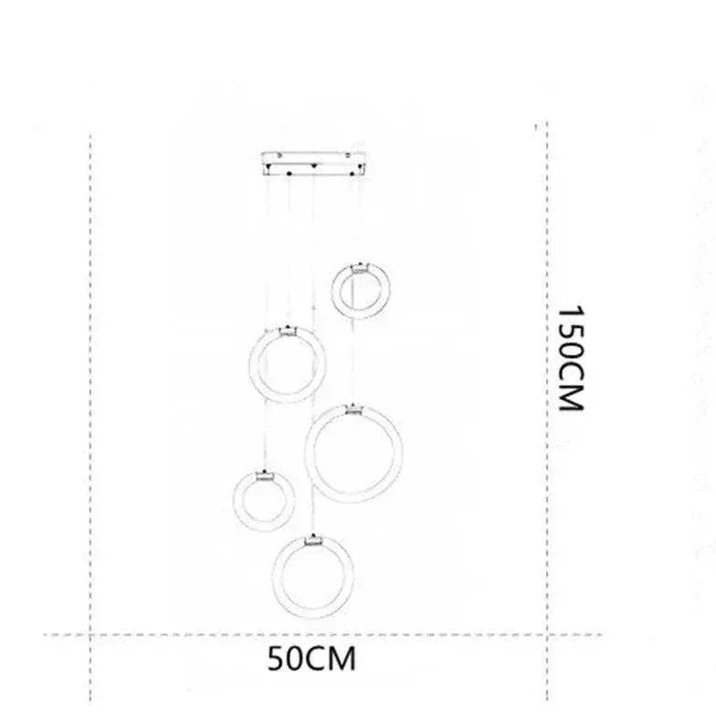 Plafonnier Led À Plusieurs Cercles Pour Restaurant - Clowas.fr