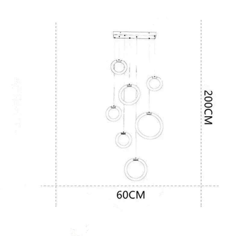 Plafonnier Led À Plusieurs Cercles Pour Restaurant - Clowas.fr