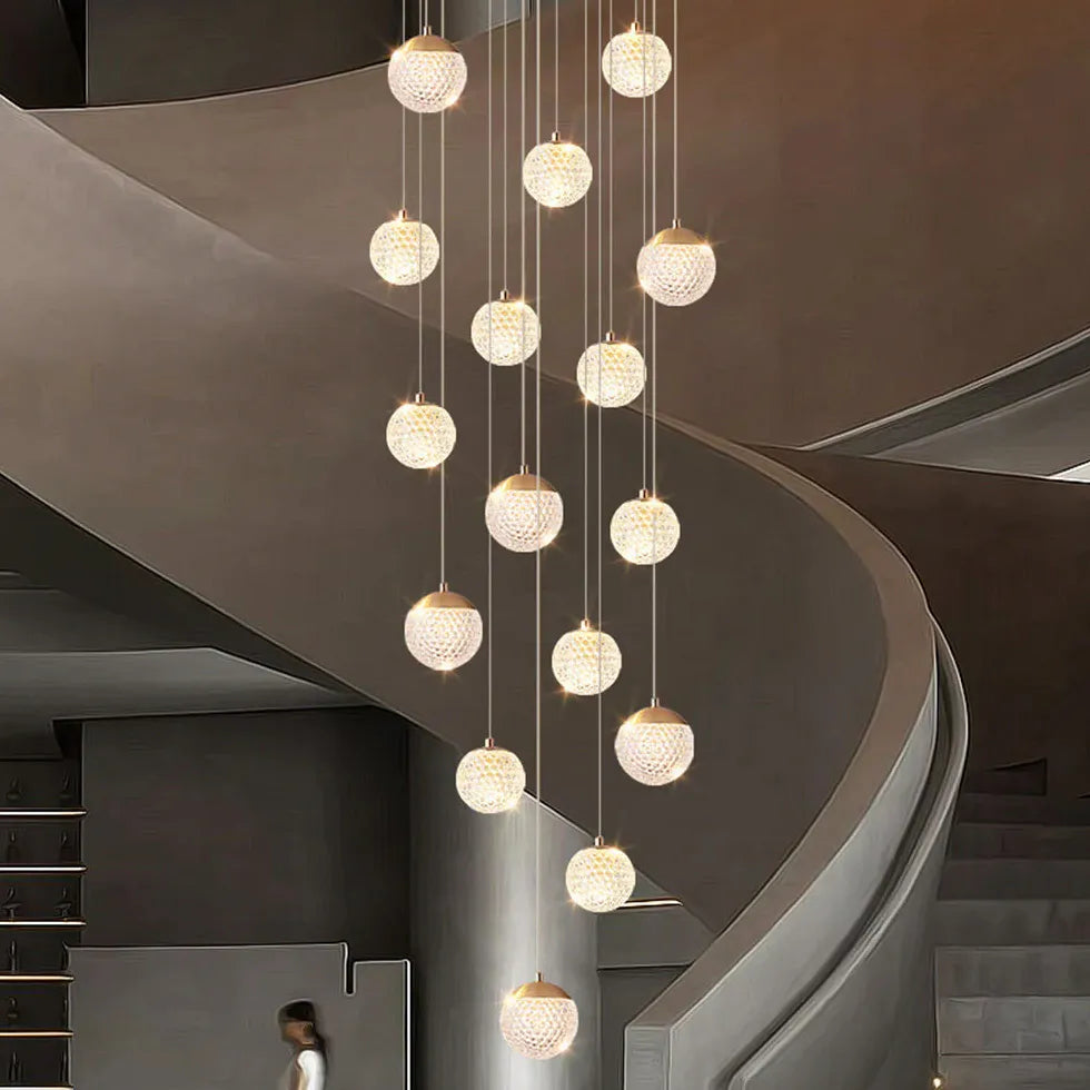 Spherical Multi-Head Luxury Hall Pendant Light