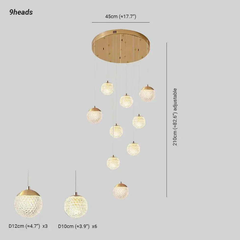 Luminaire Boule Suspendu Escalier Moderne - Clowas.fr