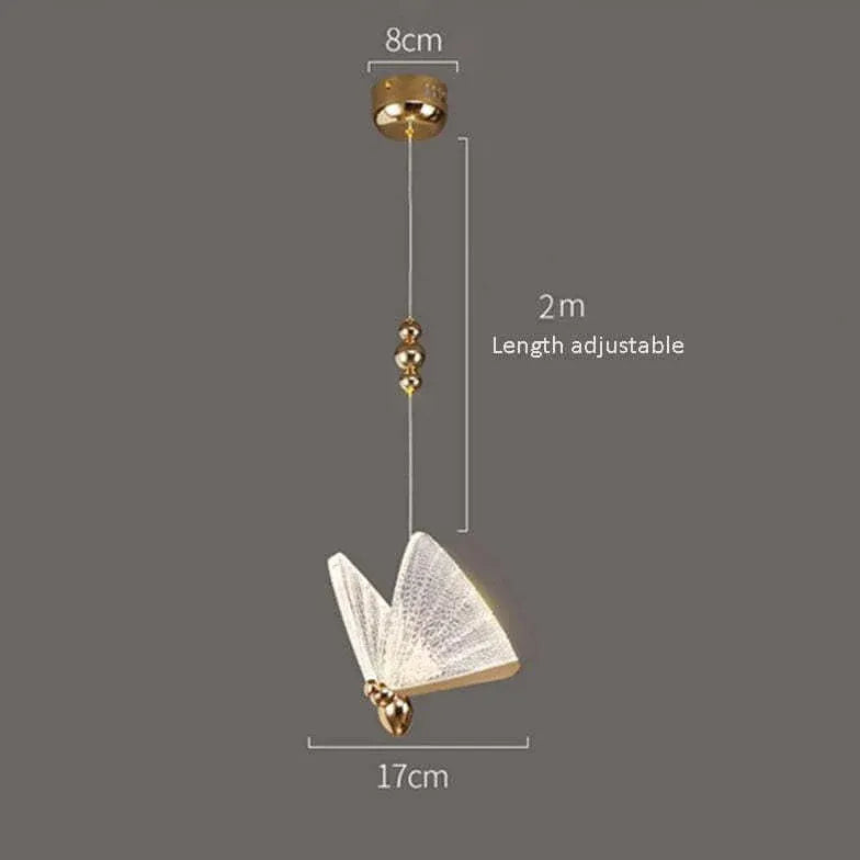 Suspension papillon créative pour chambre modern