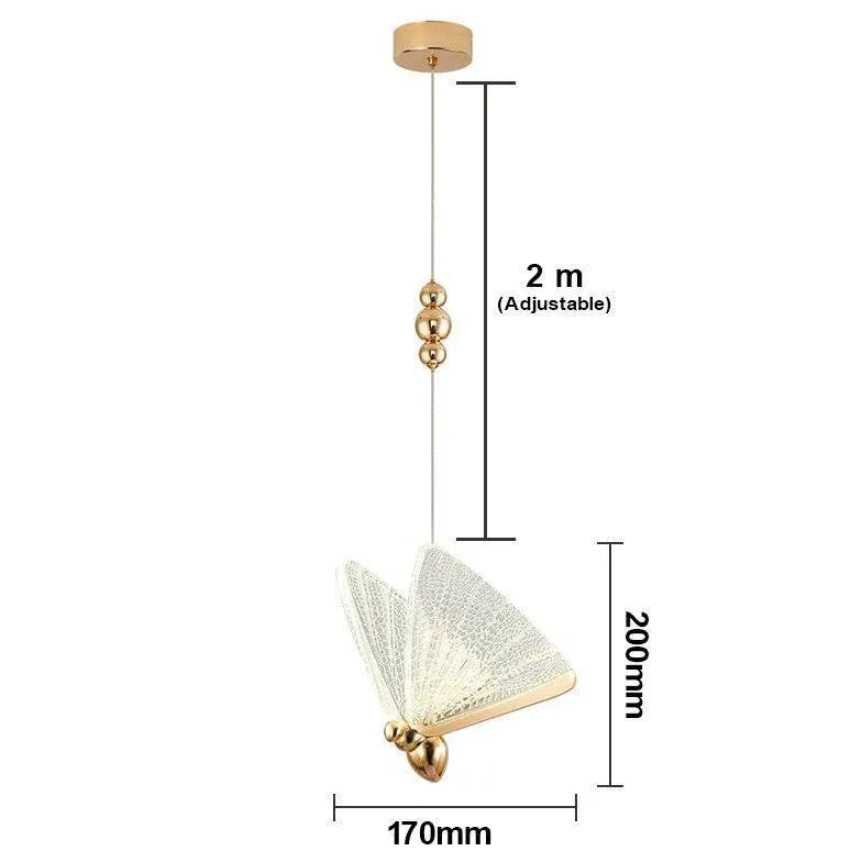 Suspension papillon créative pour chambre modern