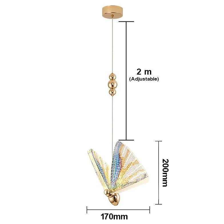 Suspension papillon créative pour chambre modern