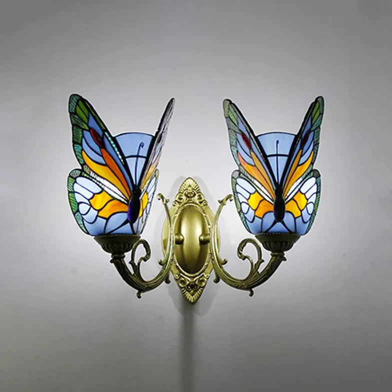 Tiffany Wall Sconce Butterfly Verre