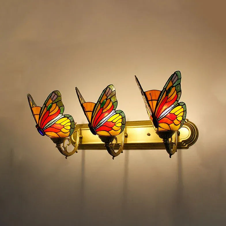 Tiffany Wall Sconce Butterfly Verre