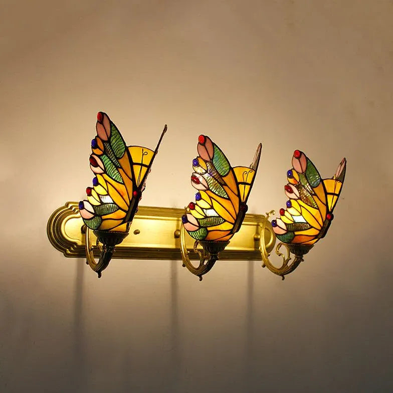 Tiffany Wall Sconce Butterfly Verre