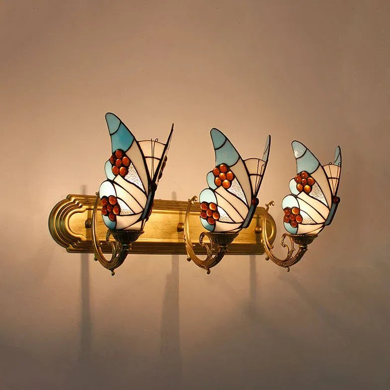 Tiffany Wall Sconce Butterfly Verre