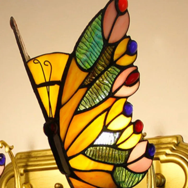 Tiffany Wall Sconce Butterfly Verre