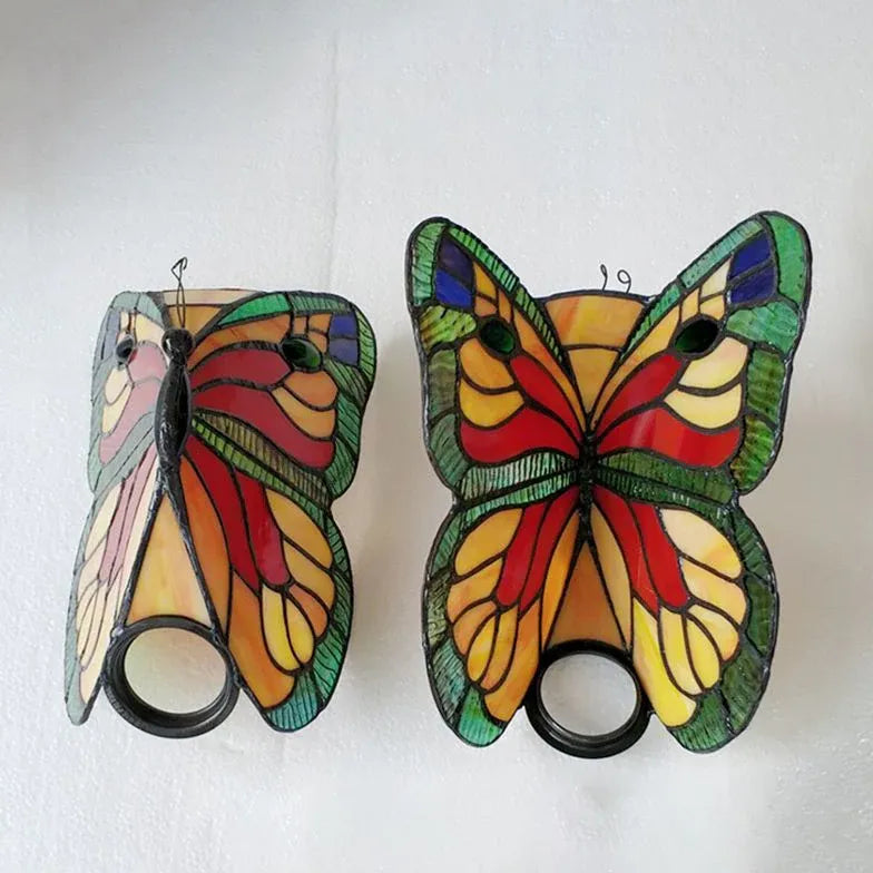 Tiffany Wall Sconce Butterfly Verre