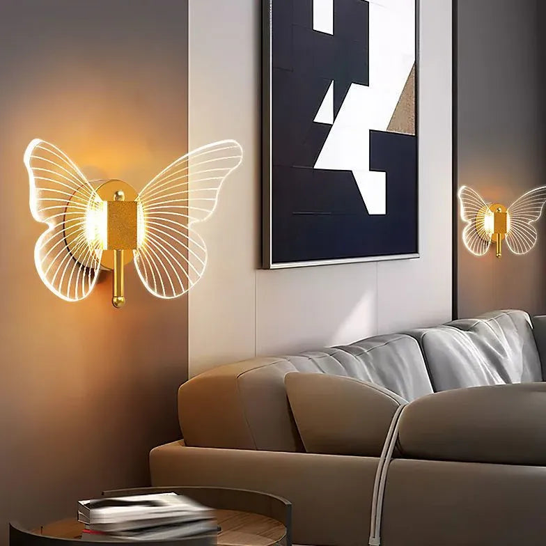 Butterfly Wall Light LED Modern Gold