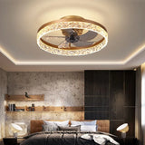 Black Round Ceiling Fan Pendant Light