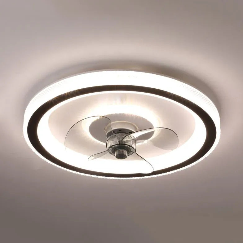 Plafonnier LED rond avec ventilateur