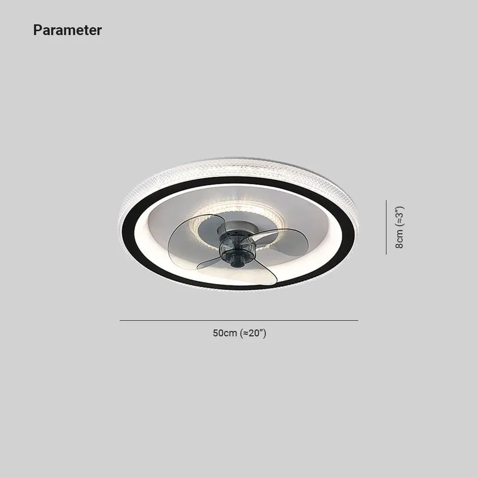 Plafonnier LED rond avec ventilateur