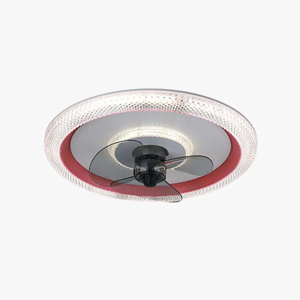 Luminaire ventilateur plafonnier LED moderne trois couleurs