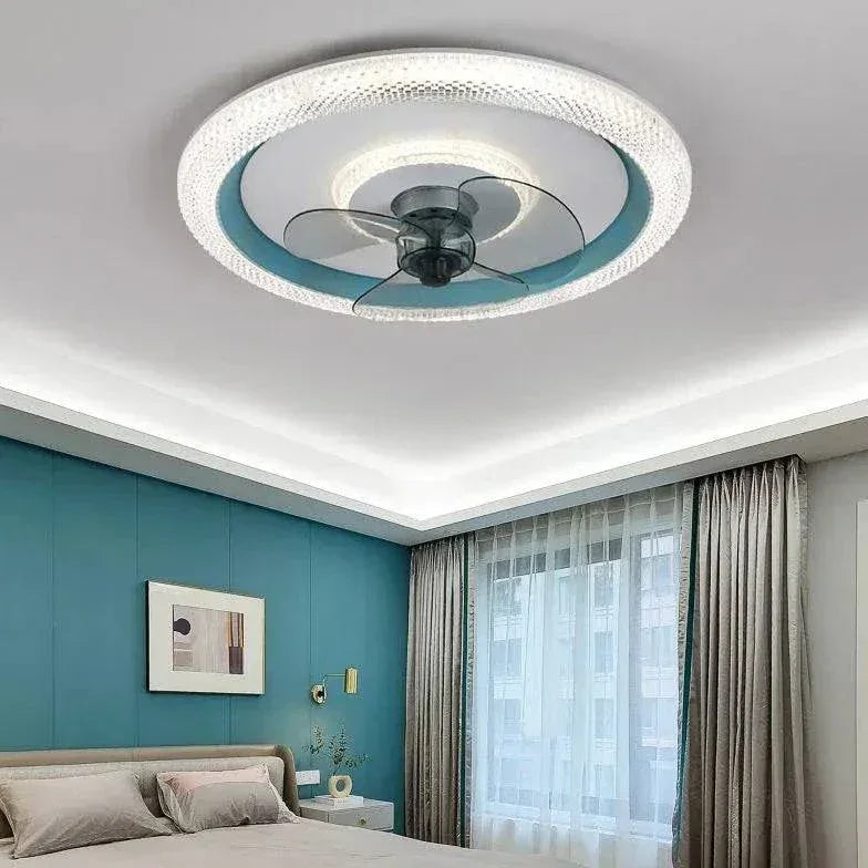 Luminaire Ventilateur Plafonnier Led Moderne Trois Couleurs - Clowas.fr