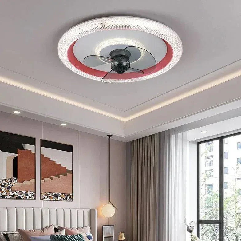 Luminaire Ventilateur Plafonnier Led Moderne Trois Couleurs - Clowas.fr