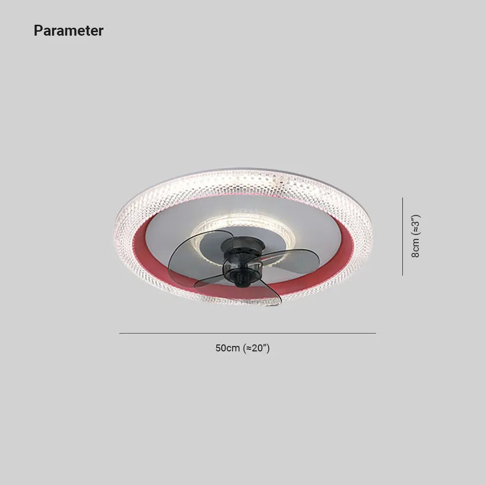 Luminaire ventilateur plafonnier LED moderne trois couleurs