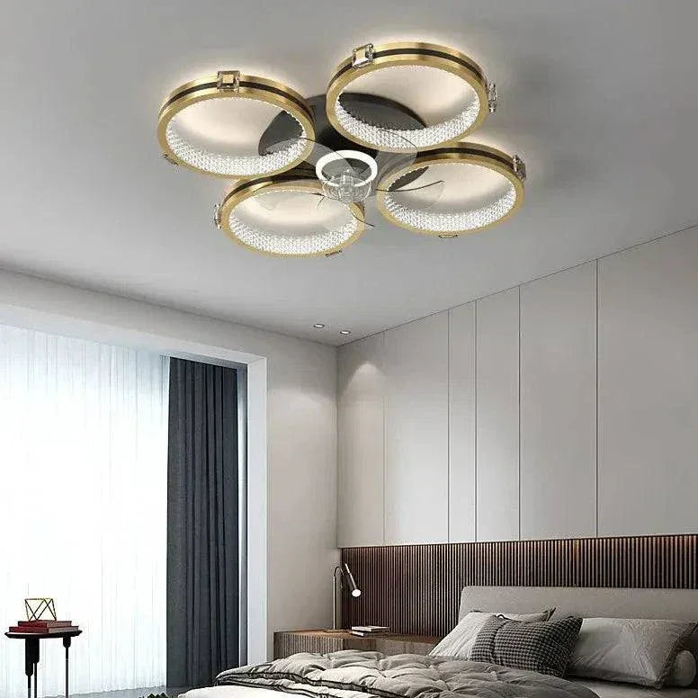 Ventilateur De Plafond En Cristal Nordique De Luxe Moderne - Clowas.fr