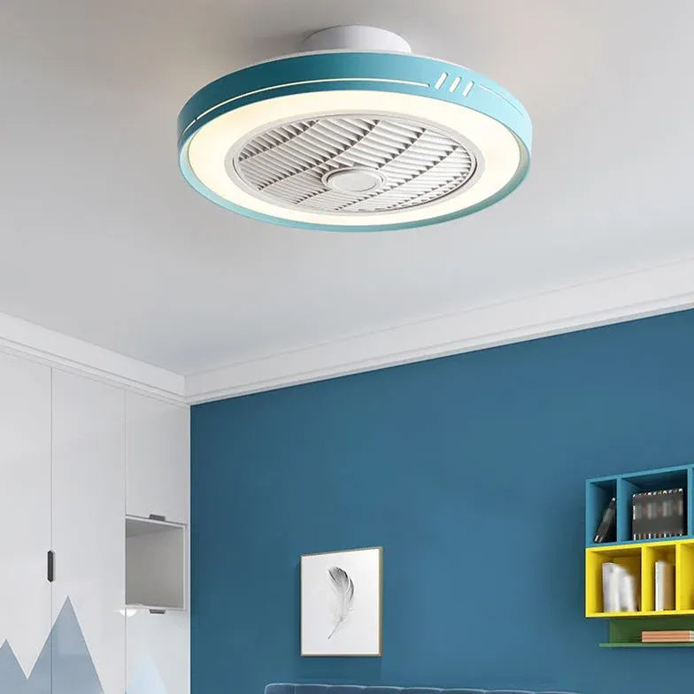 Éclairage de ventilateur de plafond minimaliste en forme d'anneau