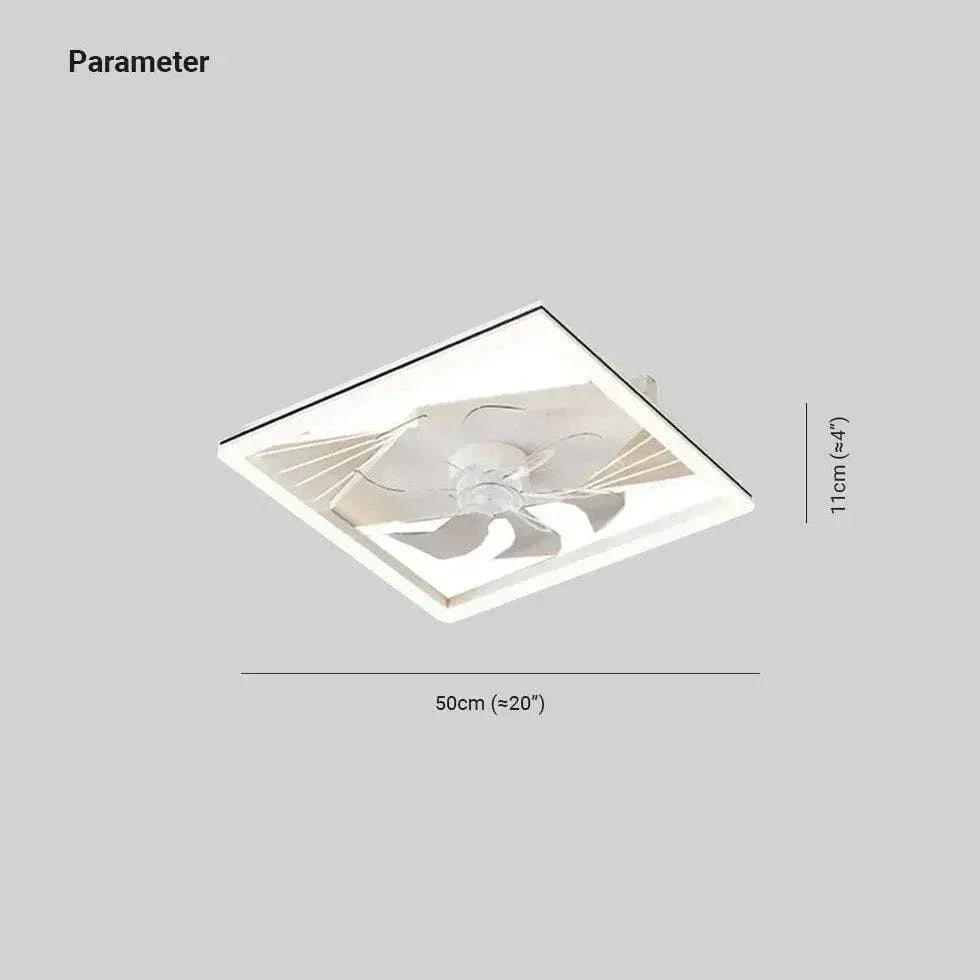 Plafonnier À Ventilateur Led Carré Simple Et Moderne - Clowas.fr