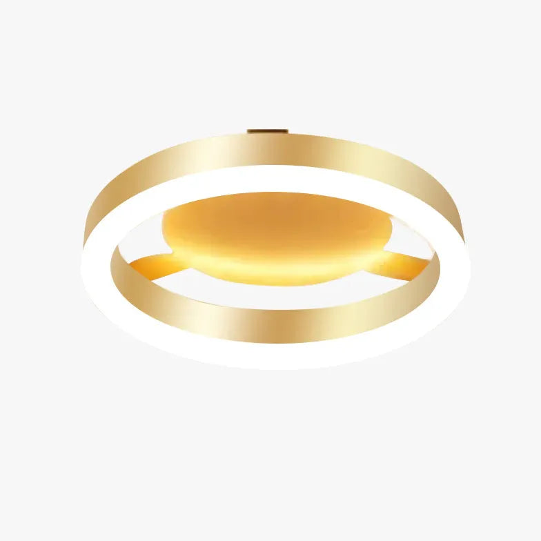 Golden Circular LED Hallway Ceiling Light