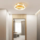 Golden Circular LED Hallway Ceiling Light