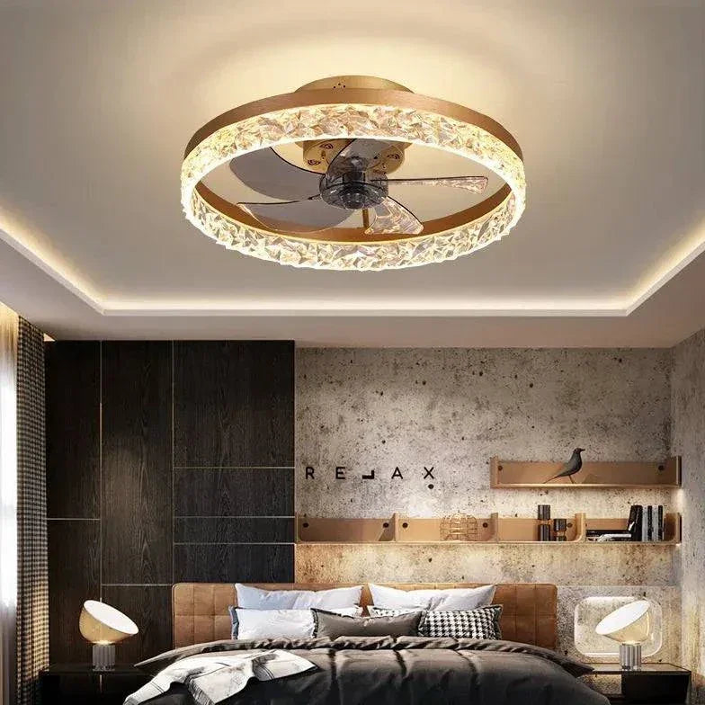 Lumière De Ventilateur De Plafond Silencieuse De Chambre À Coucher De Led - Clowas.fr