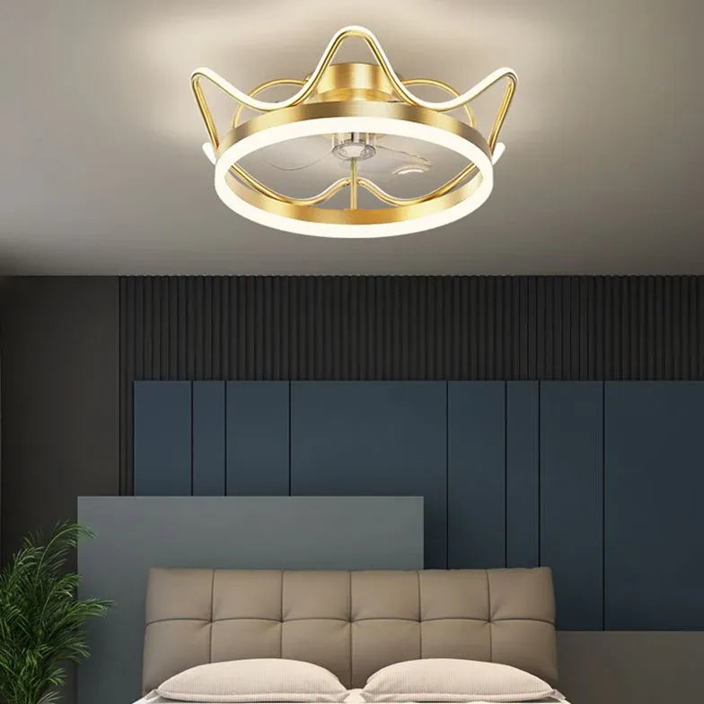 Floral Decor Bedroom Ceiling Fan Light