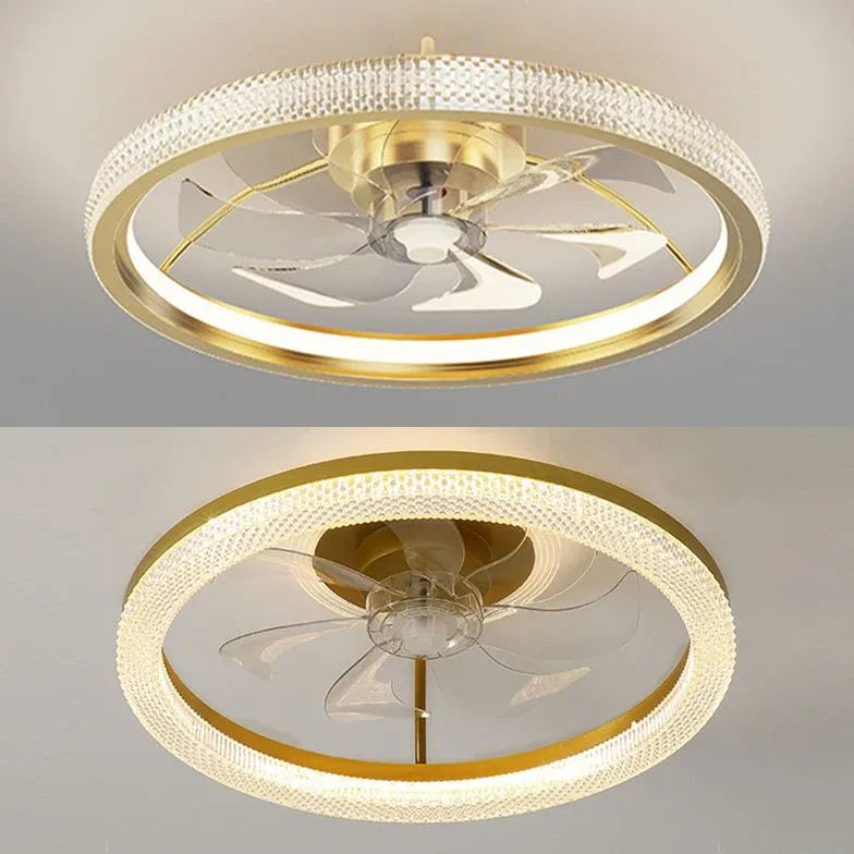 Floral Decor Bedroom Ceiling Fan Light