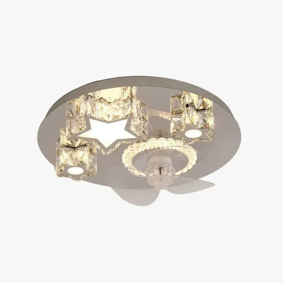 Plafonnier À Ventilateur Nordique Moderne Et Élégant En Cristal - Clowas.fr