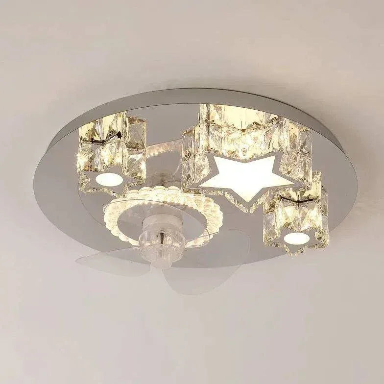 Plafonnier À Ventilateur Nordique Moderne Et Élégant En Cristal - Clowas.fr