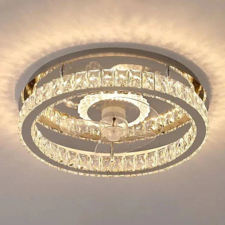 Plafonnier À Ventilateur Nordique Moderne Et Élégant En Cristal - Clowas.fr