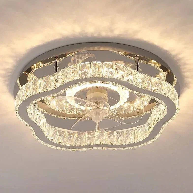 Plafonnier À Ventilateur Nordique Moderne Et Élégant En Cristal - Clowas.fr