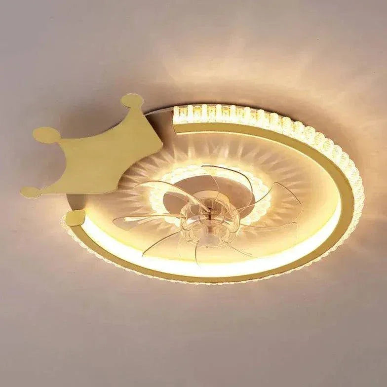 Plafonnier À Ventilateur Nordique Moderne Et Élégant En Cristal - Clowas.fr