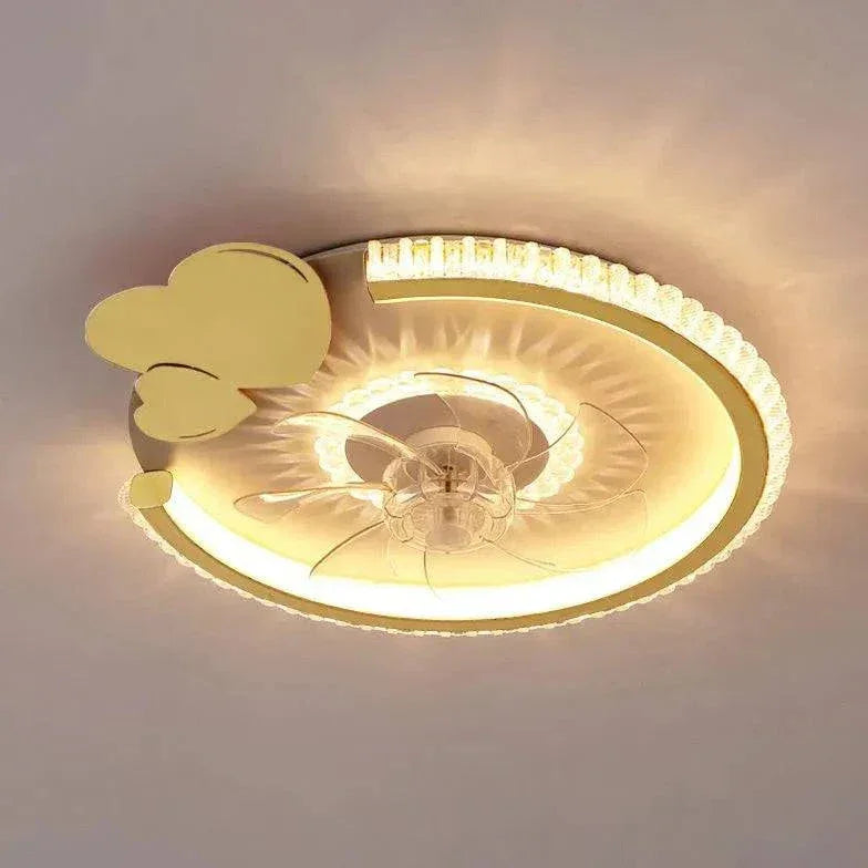 Plafonnier À Ventilateur Nordique Moderne Et Élégant En Cristal - Clowas.fr