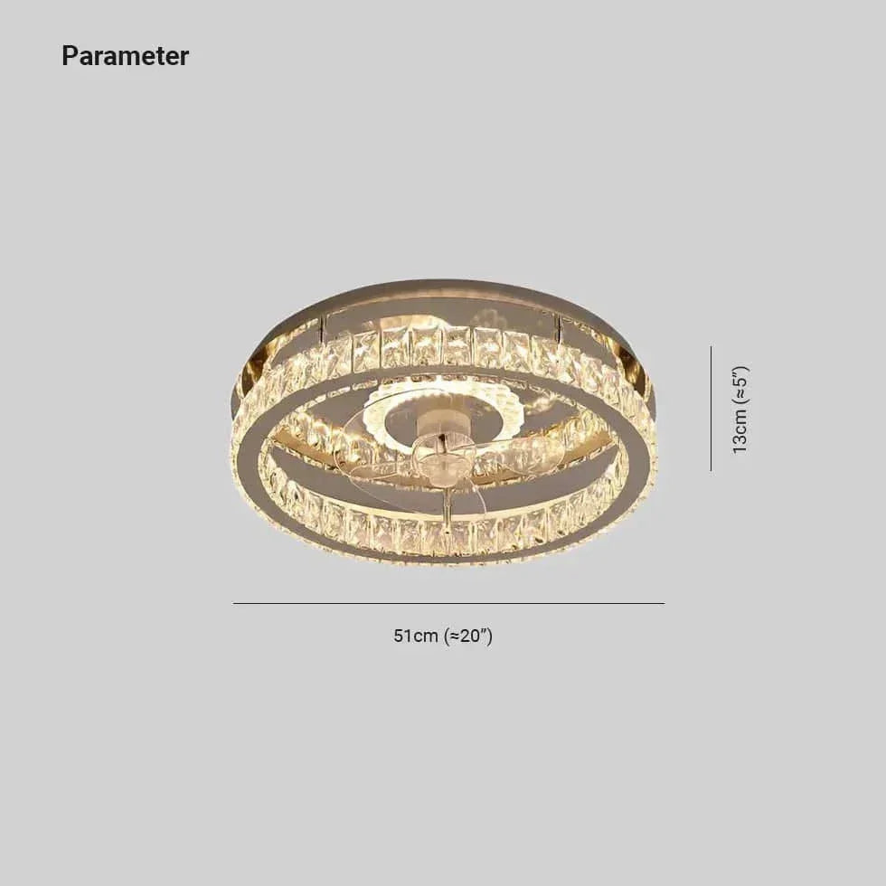 Plafonnier À Ventilateur Nordique Moderne Et Élégant En Cristal - Clowas.fr