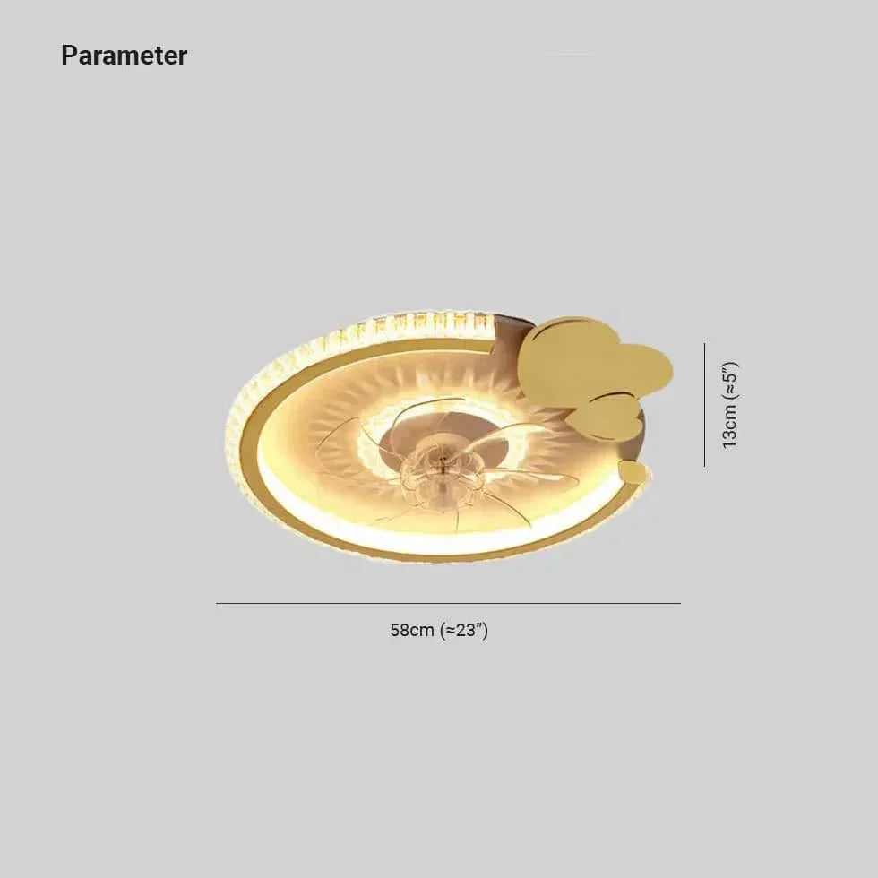 Plafonnier À Ventilateur Nordique Moderne Et Élégant En Cristal - Clowas.fr