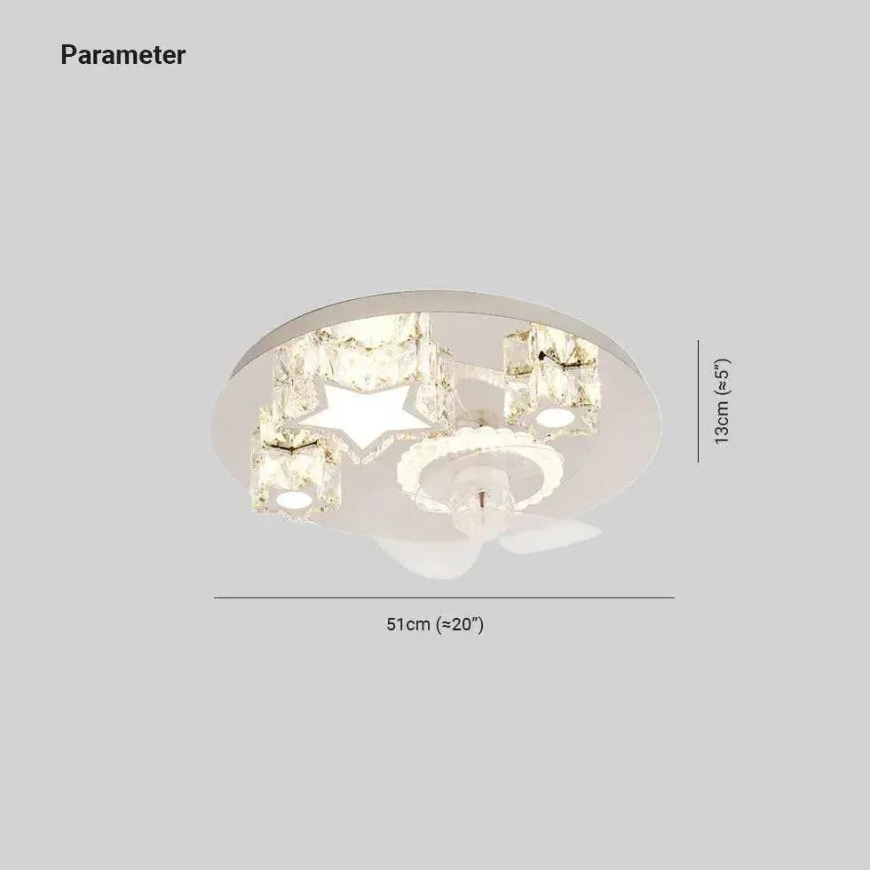 Plafonnier À Ventilateur Nordique Moderne Et Élégant En Cristal - Clowas.fr