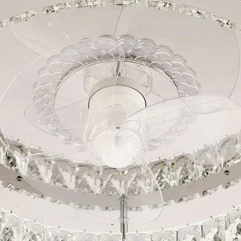 Plafonnier À Ventilateur Nordique Moderne Et Élégant En Cristal - Clowas.fr