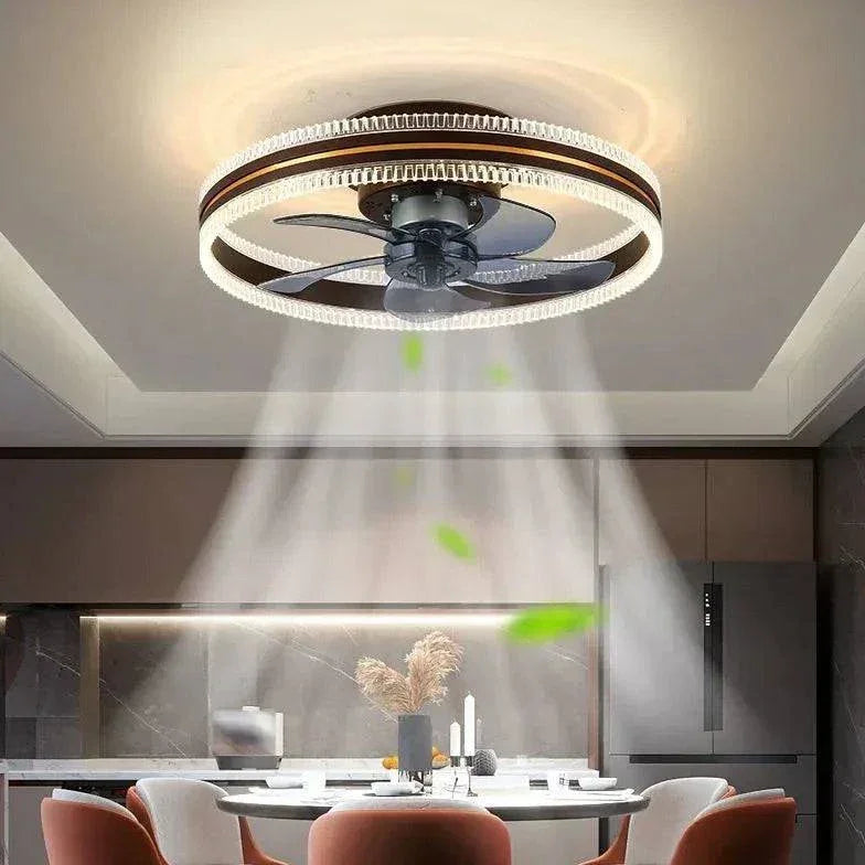 Ventilateur De Plafond Annulaire Bicolore Avec Lumière - Clowas.fr