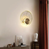 Ripple Crystal Round Gold Wall Lights